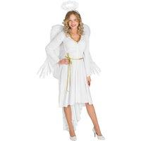 tectake Women's X-Mas Angel Costume in White | Size: Large
