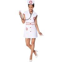 tectake Women's Nurse Costume | Size: Large
