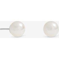 Jon Richard Women's Cream Small Pearl Earrings in Silver