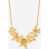 Mood Women's Gold Polished Statement Floral Necklace