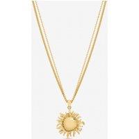 Mood Women's Gold Plated Sun Pendant