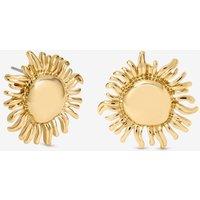 Mood Women's Gold Plated Sun Stud Earrings
