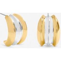 Mood Women's Two Tone Dome Earrings