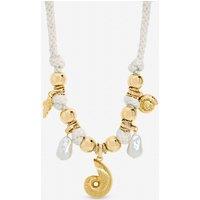 Mood Women's Gold Plated Statement Rope Shell Necklace