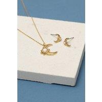 Inicio Women's Gold Plated & Opal Moon Set - Gift Box