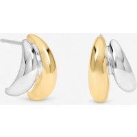 Jon Richard Women's Two Tone Double Row Hoop Earrings