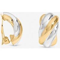 Jon Richard Women's Two Tone Clip Earrings