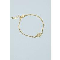 Jon Richard Women's Gold Plated & Mother of Pearl Evil Eye Bracelet