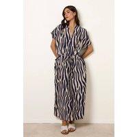 Blue Vanilla Women's Navy Short Sleeve Slip On V-neck Maxi Dress