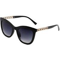 Pavers Women's Cat Eye Sunglasses with Gold Chain Detail in Black