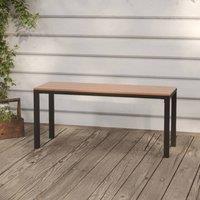 Berkfield Home Garden Bench 110 cm Steel & WPC Brown & Black