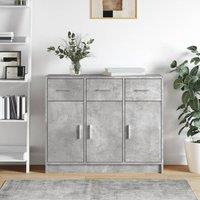 Berkfield Home Sideboard Concrete Grey 91x28x75 cm Engineered Wood | Size: 91 x 28 x 75 cm