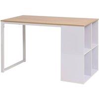 Berkfield Home Writing Desk 120x60x75 cm Oak & White | Size: 120 x 60 x 75 cm