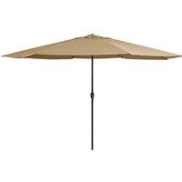 Berkfield Home Outdoor Parasol with Metal Pole 400 cm Taupe in Beige