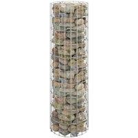 Berkfield Home Circular Gabion Pole Galvanised Steel 30x100 cm in Silver | Size: 30x100 cm