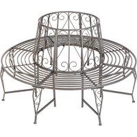 tectake Garden Bench Enyd in Dark Grey | Size: 6 Person