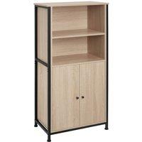 tectake Display Cabinet Doncaster in Light Brown