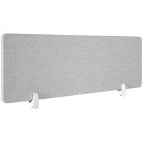 tectake Desk Partition Noisy in Grey | Size: 130 cm x 35 cm