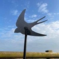 Poppyforge Swallow on 5 Feet Pole (Pack of 3) - W13 x H165 cm in Metallics
