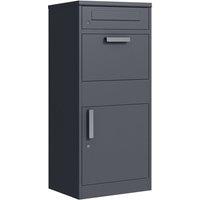Phoenix Safe Company Phoenix PB1121AAK Parcel Box with Key Lock & Anti-Fishing Feature in Dark Grey