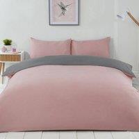 Voltico Reversible Duvet Cover Set - Double & King Sizes, 4 Colour Options in Dusty Pink
