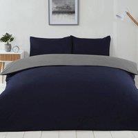 Voltico Reversible Duvet Cover Set - Double & King Sizes, 4 Colour Options in Dark Navy