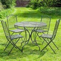 Ascalon Design Ltd Hampton Dining Set - 5pc - L95 x W95 x H73 cm - Umber Grey