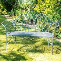 Ascalon Design Ltd Edwardian Bench - L134 x W41 x H100 cm - Lead in Blue