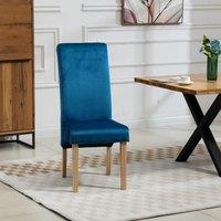Artemis Home Rimini Velvet Fabric Dining Chairs - Set of 2 in Blue