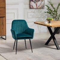 Artemis Home Carrara Velvet Dining Chairs - Set of 2 in Teal