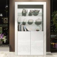 Creative Furniture Spectrum Display Cabinet 170cm - White with Gloss Doors