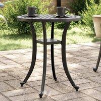 Berkfield Home Garden Table Black 48x53 cm Cast Aluminium | Size: 48x53 cm