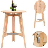 Berkfield Home Foldable Bar Table 78 cm Fir Wood in Brown