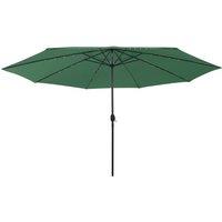 Berkfield Home Garden Parasol with LED Lights 400 cm Green