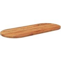 Berkfield Home Table Top 140x60x2.5 cm Oval Solid Wood Acacia in Brown