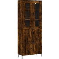 Berkfield Home Highboard Smoked Oak 69.5x34x180 cm Engineered Wood in Brown