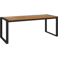 Berkfield Home Garden Table with U-shaped Legs 200x90x75 cm Solid Wood Acacia in Brown | Size: 200 x 90 x 75 cm