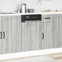 Berkfield Home Decorative Dishwasher Panel Lucca Grey Sonoma Engineered Wood