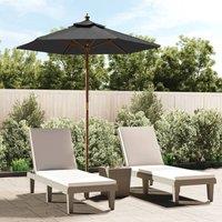 Berkfield Home Garden Parasol with Wooden Pole Anthracite 196x231 cm in Black