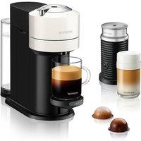 Nespresso Vertuo Next + Milk Pod Coffee Machine with Aeroccino - White