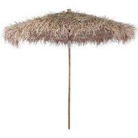 Berkfield Home Bamboo Umbrella 270 cm with Banana Leaf Roof in Brown