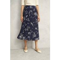 Hobbs London Women's Brielle A-Line Skirt in Dark Navy | Size: 16