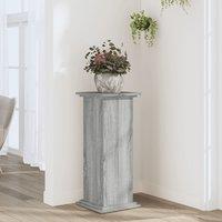 Berkfield Home Plant Stand Grey Sonoma 33x33x80 cm Engineered Wood | Size: 33 x 33 x 80 cm
