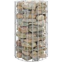 Berkfield Home Circular Gabion Pole Galvanised Steel 30x50 cm in Silver | Size: 30x50 cm