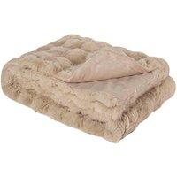 Heat Holders Faux Fur Blanket Extra Soft Cosy Thermal Large Blanket 140x160cm in Beige | Size: 140x160 cm