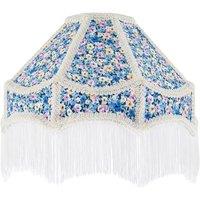 Happy Homewares Classic Handmade Victorian Empire Lamp Shade in Soft Cotton with Tassels | Size: 12 inches