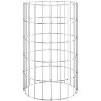 Berkfield Home Durable Circular Gabion Pole Galvanised Steel 30x50 cm in Silver | Size: 30x50 cm