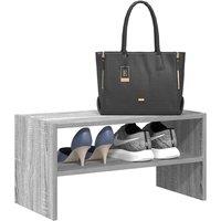 Berkfield Home Shoe Rack Stackable Grey Sonoma 60x30x30.5 cm