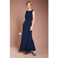 Coast Women's Honoured Sleeveless Cowl Back Maxi Bridesmaid Dress in Navy | Size: 18