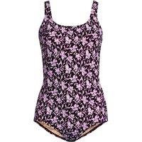 Lands' End Women's Tugless Swimsuit in Plum | Size: 16